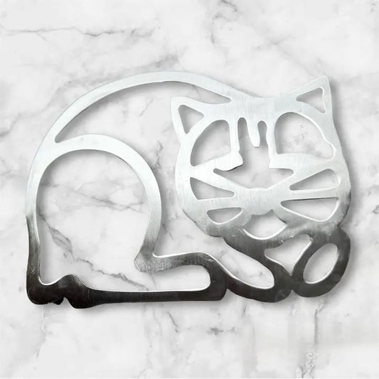 Recycled Metal Cat Trivet