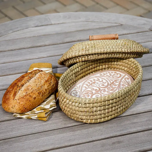 Lidded Double Vine Bread warmer