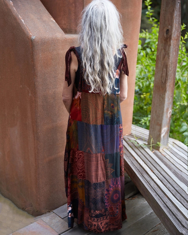 Long Patchwork Dress At Lucia's World Emporium Long Patchwork Dress At Lucia's World Emporium
