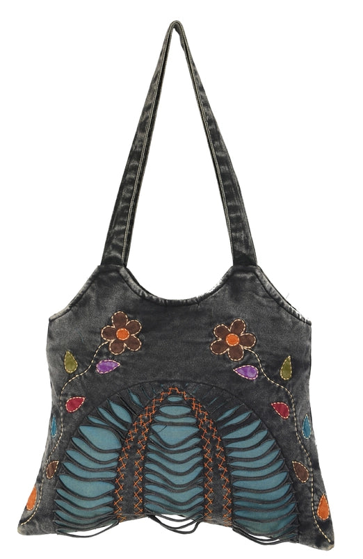 Floral Cut Hobo Shoulder Bag