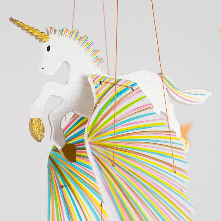Golden Unicorn Flying Mobile