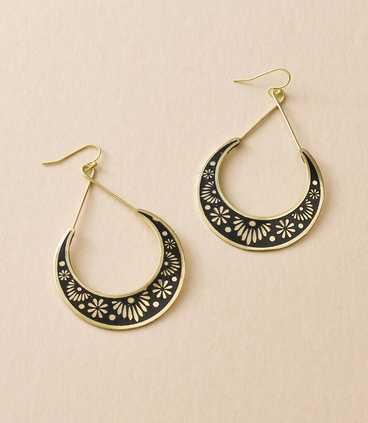 Nisha Crescent Hoop Earrings