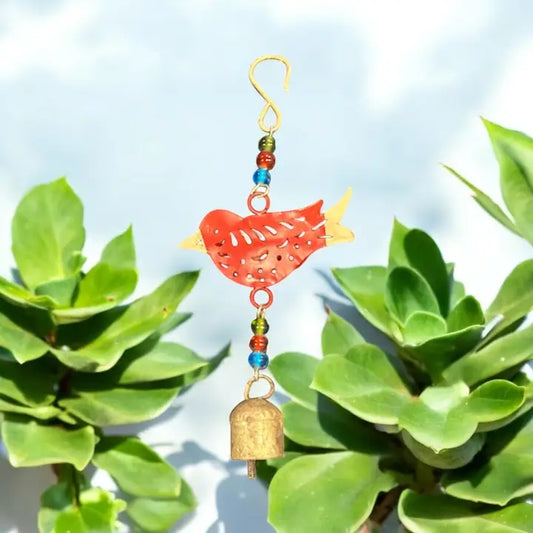 Small Red Bird Windchime