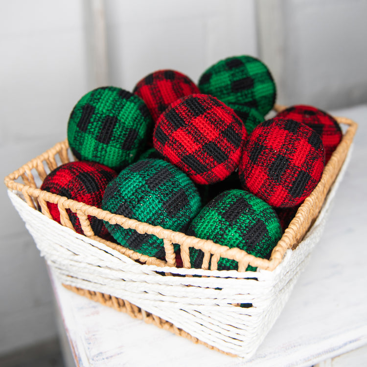 Large Plaid Crochet Hacky Ball Footbag