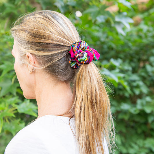 Guatemalan Scarf Scrunchies