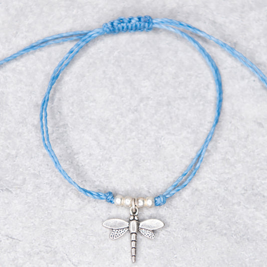 Dragonfly String Charm Bracelet
