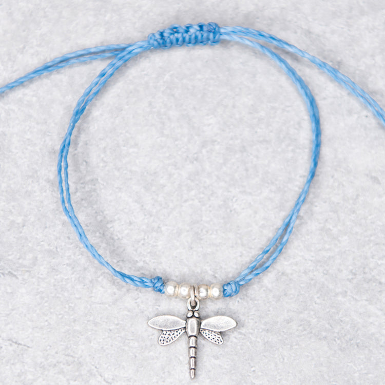 Dragonfly String Charm Bracelet