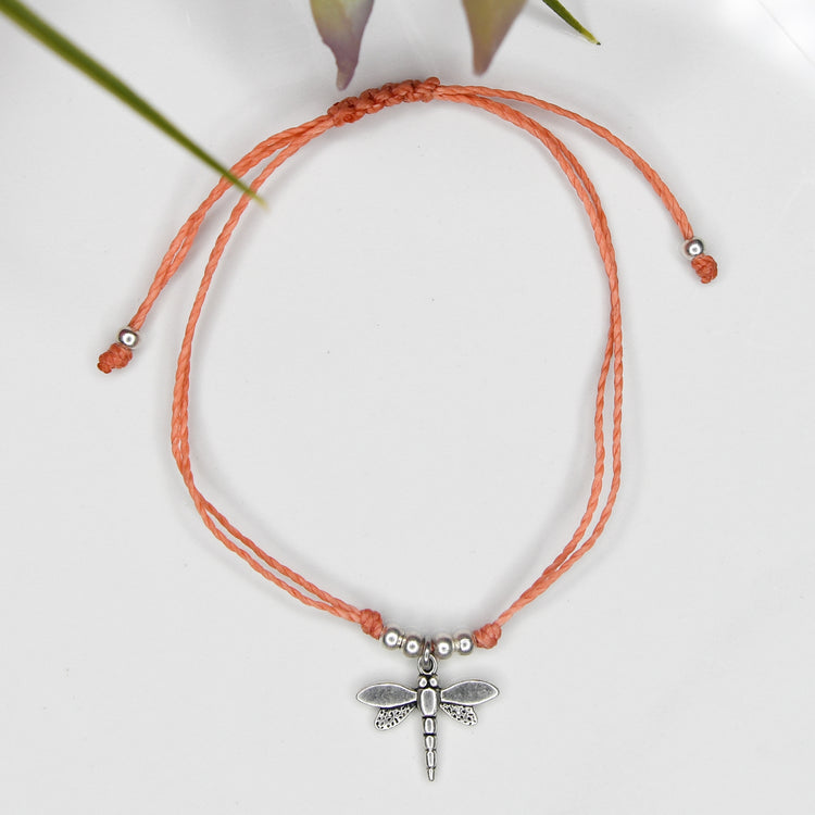 Dragonfly String Charm Bracelet