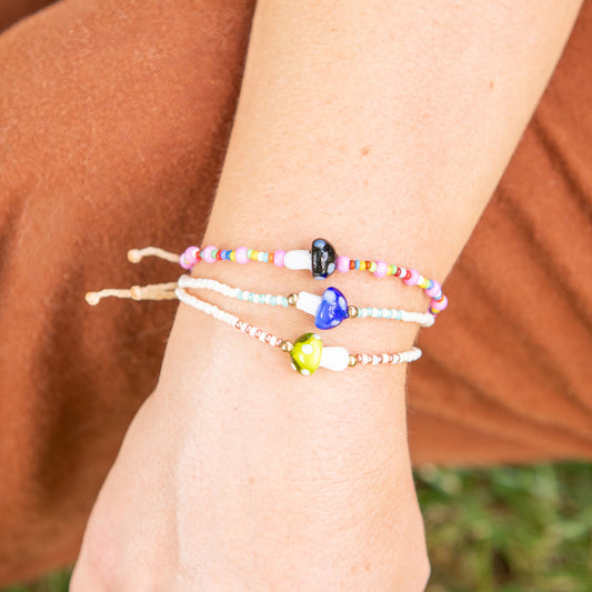 Mushroom String Charm Bracelet