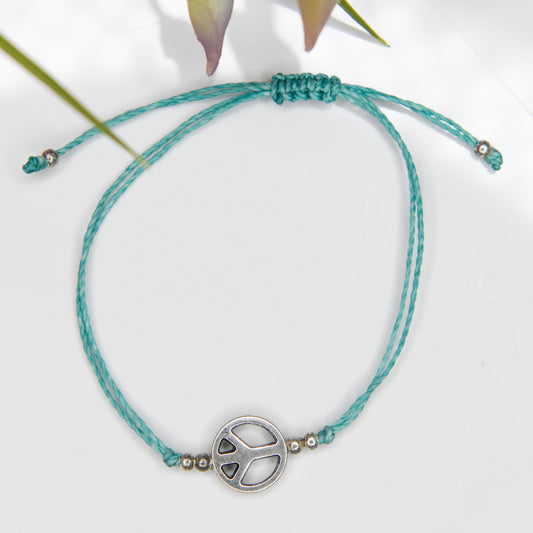 Peace String Charm Bracelet