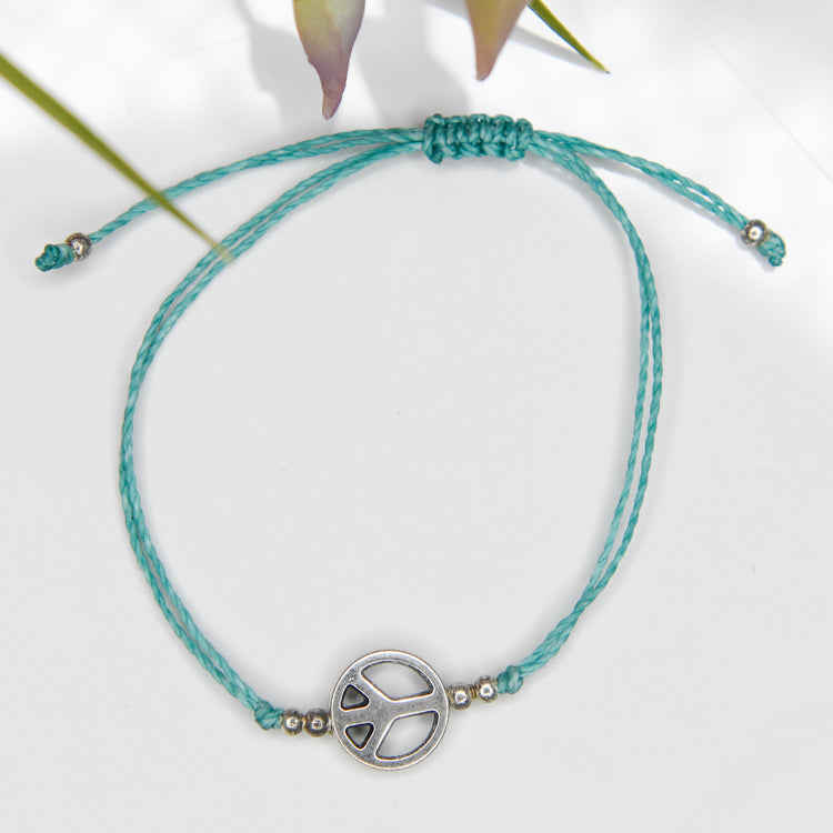 Peace String Charm Bracelet