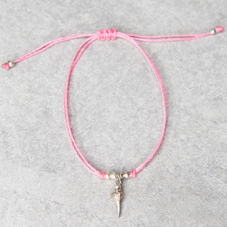 Shell String Charm Bracelet