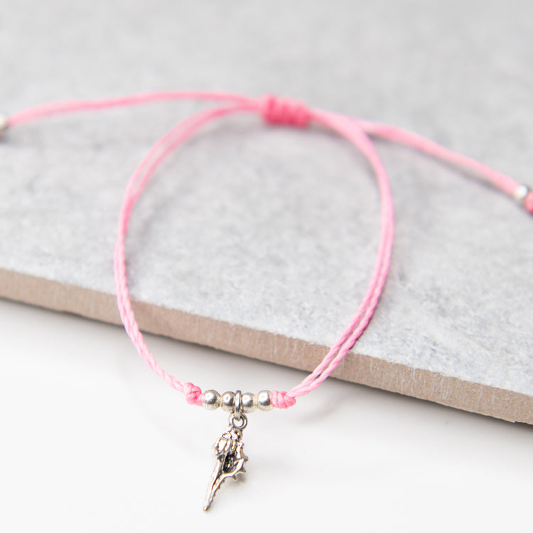 Shell String Charm Bracelet