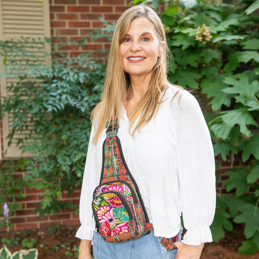 Upcycled Chichi Crossbody Backpack