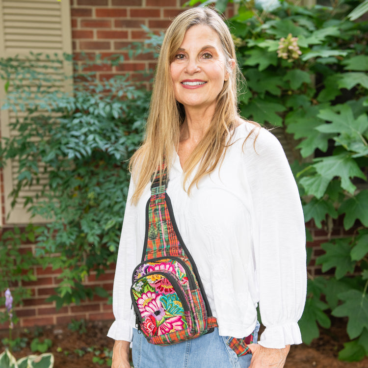 Upcycled Chichi Crossbody Backpack