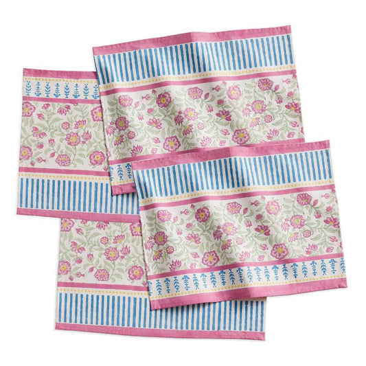 Ayla Block Print Cotton Placemat Set