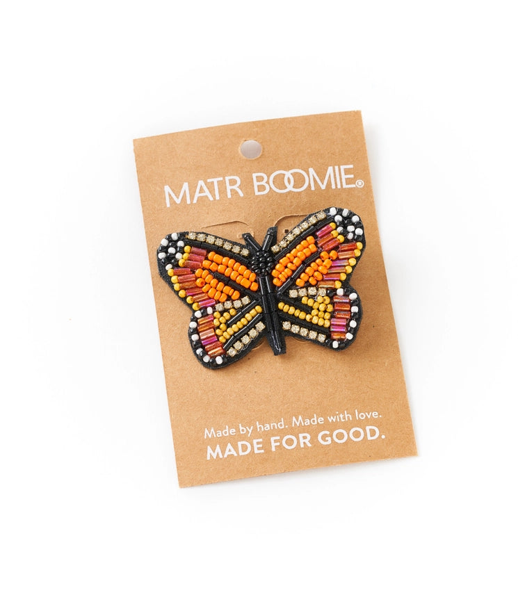 Bala Mani Beaded Butterfly Brooch