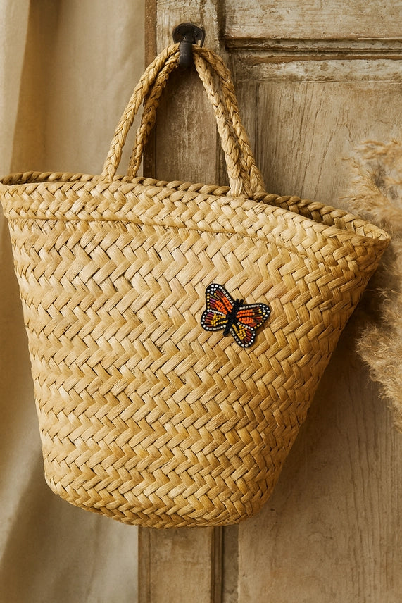 Bala Mani Beaded Butterfly Brooch