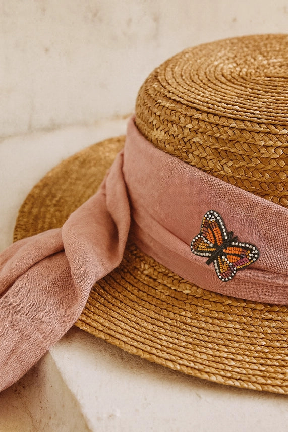 Bala Mani Beaded Butterfly Brooch