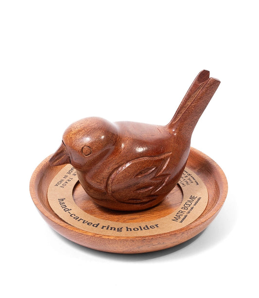 Wooden Bird Ring Holder