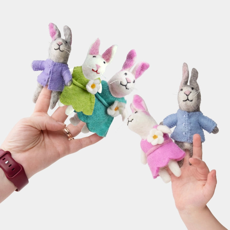 Felt Bunny Finger Puppet