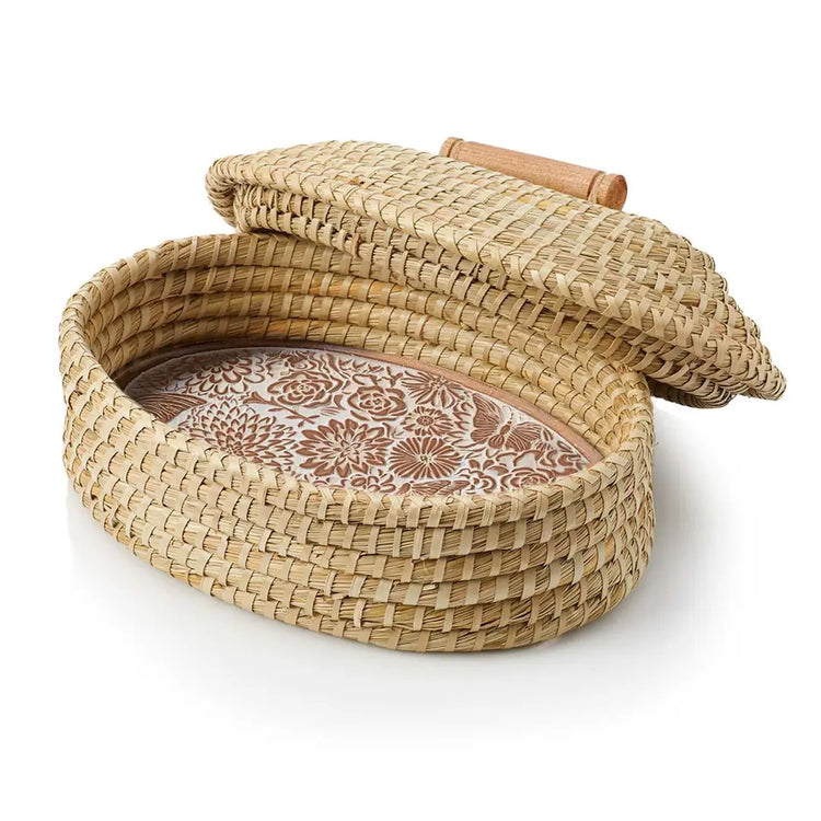 Lidded Butterfly Garden Breadwarmer