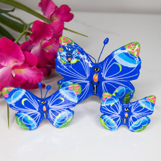 Guatemalan Painted Ceramic Butterfly Set