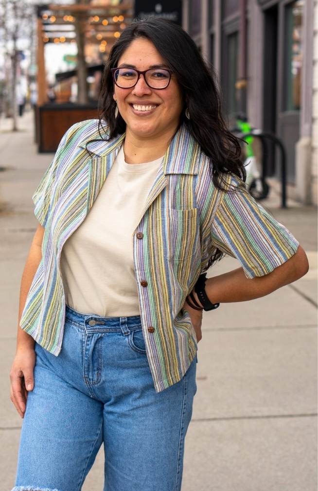 Cotton Button Down Collar Top