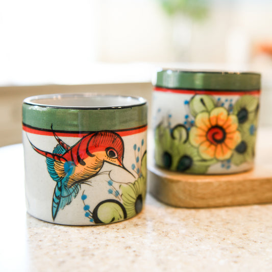 Wild Bird Handleless Mug/ Planter