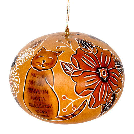 Garden Cat Gourd Ornament