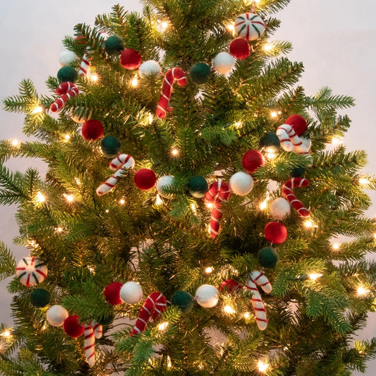 Candy Cane Felt Garland