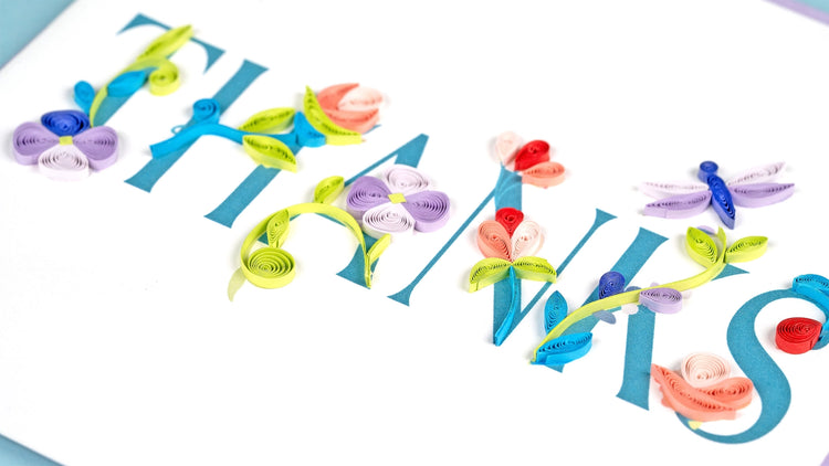 Garden Thanks Quilled Greeting Card