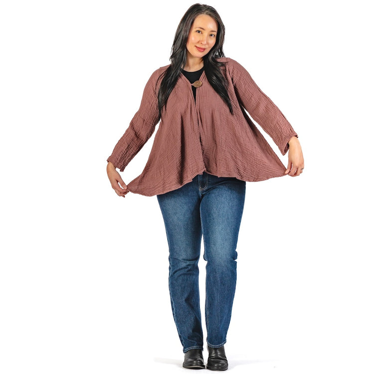 Cotton Gauze Coco Button Jacket