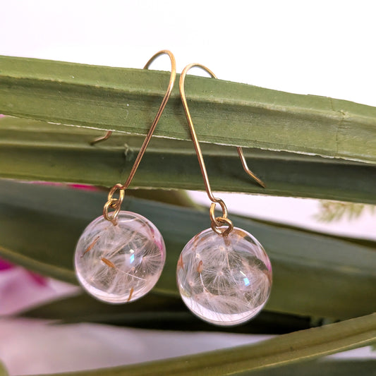 Mini Sphere Dandelion Earrings