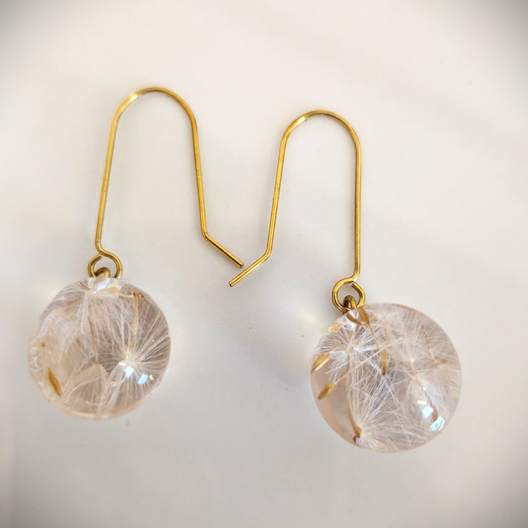 Mini Sphere Dandelion Earrings