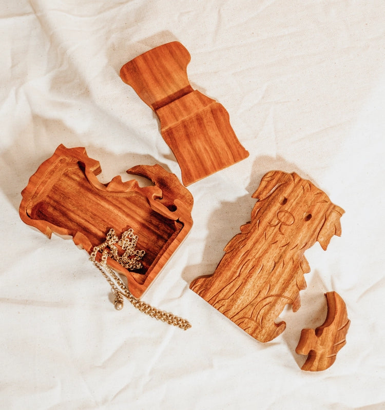 Dog Wooden Puzzle Box