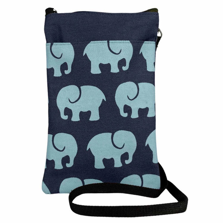 Elephant Print Phone Carrier Crossbody
