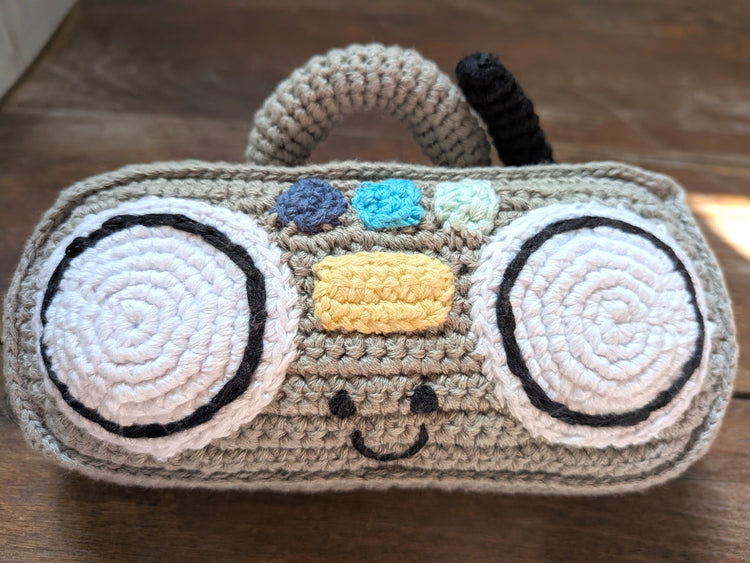 Retro Radio Knit Rattle