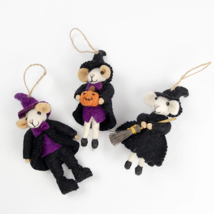 Halloween Mice Felt Ornaments