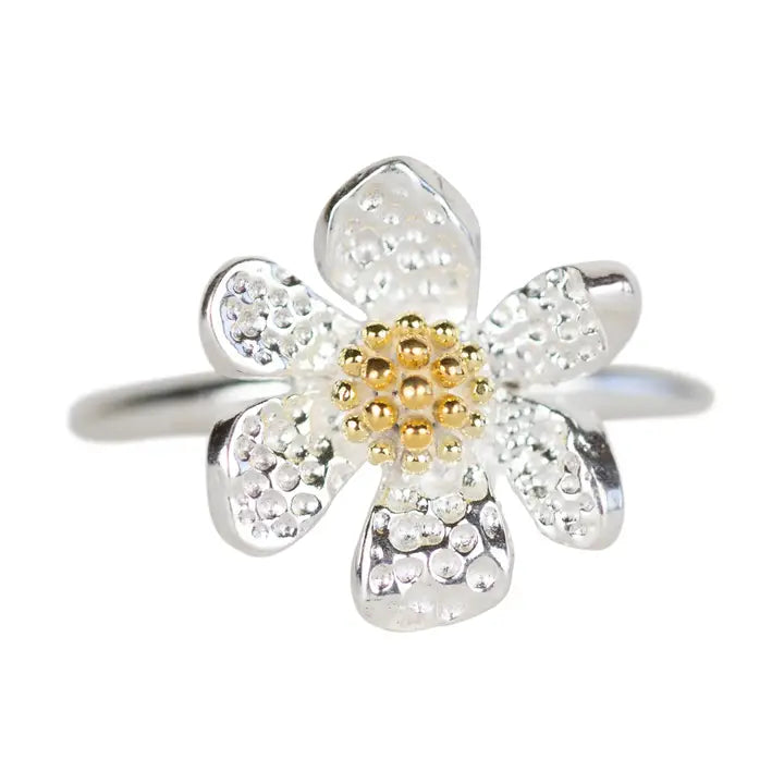 Silver Flower Ring