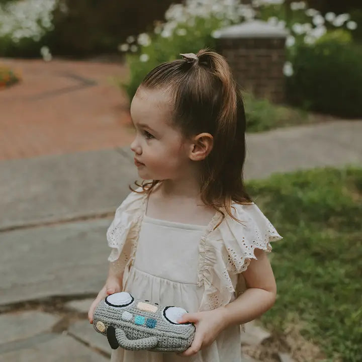 Retro Radio Knit Rattle