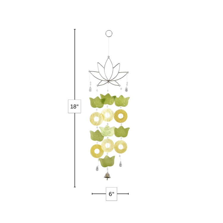 Capiz Lotus Wire Chime