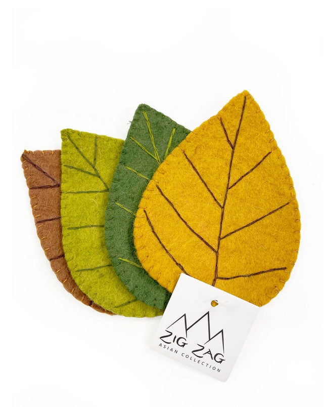 Felted Leaf Coasters