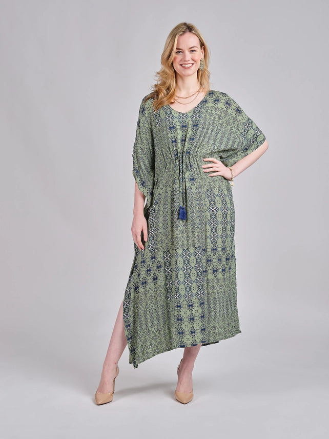 Green Print Kaftan
