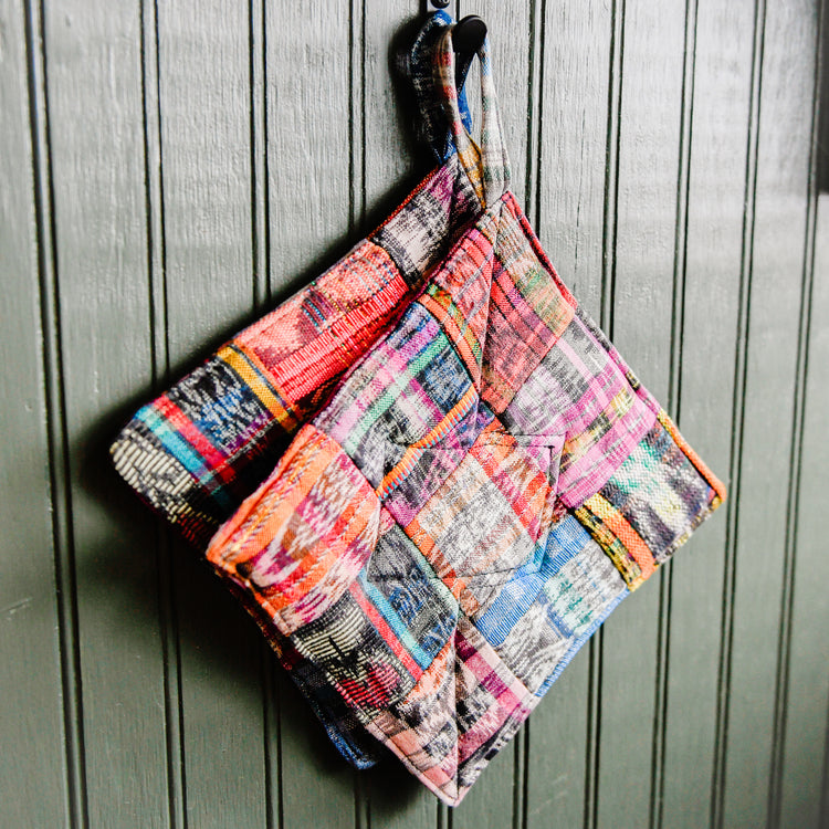Guatemalan Patch Fabric Pot Holder