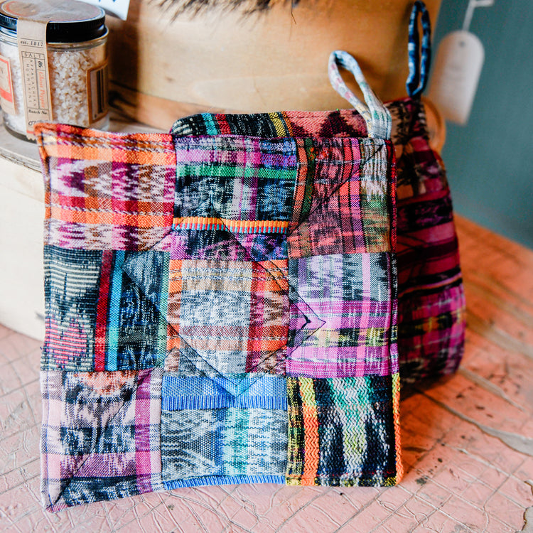 Guatemalan Patch Fabric Pot Holder