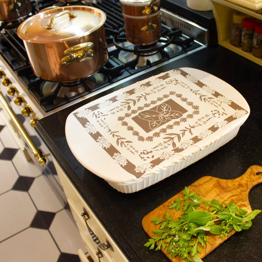 Herbs Rectangle Cotton Casserole Dish Cover