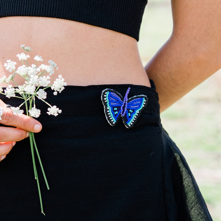 Beaded Butterfly Pin