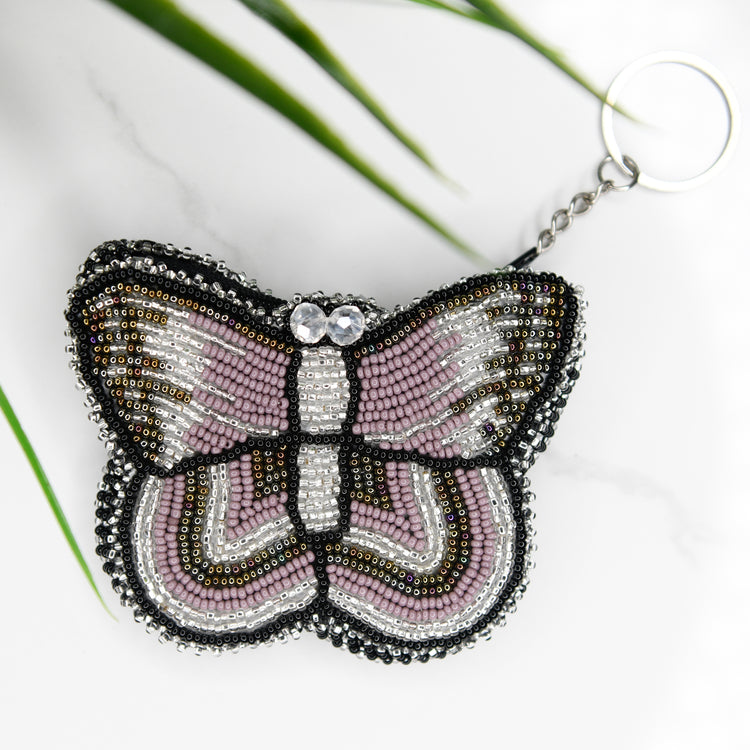 Butterfly Beaded Coin Purse
