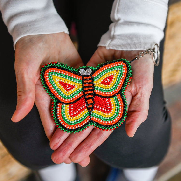 Butterfly Beaded Coin Purse